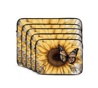 Custodia per computer portatile con stampa farfalla e girasole borsa per laptop portatile borsa per laptop durevole valigetta per uomo donna borsa da 15 pollici