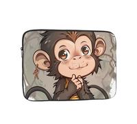 Custodia per computer portatile con stampa Monkey Art, protezione portatile compatta per dispositivi da 10", tablet, lavoro, viaggi e ufficio