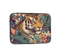 Custodia per computer portatile con stampa tigre tropicale custodia per laptop alla moda borsa per laptop durevole valigetta per uomo donna borsa da 13 pollici
