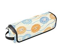 Custodia per computer portatile con tappetino resistente al calore da 13 pollici 14 pollici onda floreale rimovibile accessori per lo styling dei capelli organizzatore