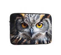 Custodia per computer portatile con testa di gufo ritratto borsa per computer portatile custodia da 17 pollici custodia protettiva per notebook cover