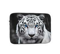 Custodia per computer portatile con tigre dagli occhi azzurri, custodia per computer da 17 pollici, custodia protettiva per notebook