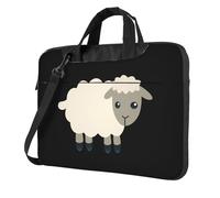 Custodia per computer portatile con tracolla e maniglia, borsa per computer portatile con simpatico motivo pecore, Come mostrato, 15.6 inch