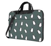 Custodia per computer portatile con tracolla e maniglia, semplice borsa per laptop con pinguino dei cartoni animati, Come mostrato, 13 inch