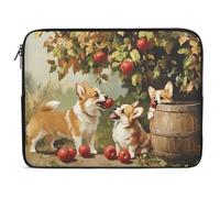 Custodia per Computer Portatile Corgis Dog Under The Tree Borsa Porta Impermeabile Comfyable Custodia Notebook, per Travel, Notebook, Computer, 15In