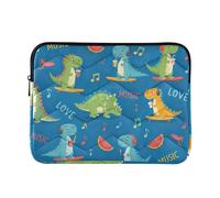 Custodia per computer portatile, custodia per dispositivi elettronici con dinosauri in stile cartone animato, per ascoltare musica, custodia da trasporto per computer portatile, misura media
