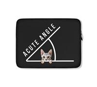 Custodia per Computer Portatile Cute Cat Math Custodia per Laptop Multicolore Impermeabile Borsa da Trasporto 15In, per Computer Portatile, Notebook