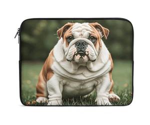 Custodia per Computer Portatile Cute English Bulldog Borsa da Trasporto Impermeabile Resistente Portatile Borsa, per Notebook, Office, Computer, 15In