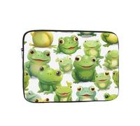 Custodia per Computer Portatile Cute Frogs Pattern Borsa da Trasporto Comfyable Resistente Custodia Protettiva per Laptop, per Office, Computer, Travel, 15In