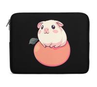 Custodia per Computer Portatile Cute Guinea Animal On Peach Borsa da Trasporto Resistente Impermeabile Custodia Protettiva per Laptop, per Computer, Office, Notebook, 15In
