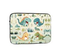 Custodia per Computer Portatile Cute Little Baby Dinosaur Prints Borsa Porta Antiurto Impermeabile Custodia per Laptop, per Office, Travel, Notebook, 15In