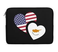 Custodia per Computer Portatile Cyprus U.S. Flag Sleeve per Laptop Impermeabile Resistente Custodia per Laptop, per Office, Notebook, Computer, 15In