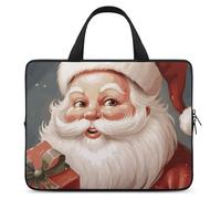 Custodia per computer portatile da 10 pollici, ultra sottile, leggera e impermeabile, in neoprene resistente, con motivo Babbo Natale