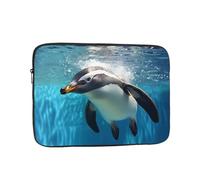 Custodia per computer portatile da 12 pollici, antiurto, con pinguino che nuota