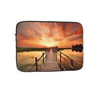 Custodia per computer portatile da 12 pollici antiurto custodia per laptop Sunset Lake Bridge Custodia per laptop Custodia da trasporto