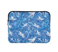 Custodia per computer portatile da 13 a 14 pollici, carina, maschera con squalo oceano, borsa da trasporto per viaggi e lavoro