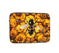 Custodia per computer portatile da 13 pollici, con stampa di api di ciambelle, accessorio essenziale per pendolari e uso in ufficio