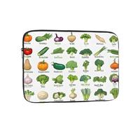 Custodia per computer portatile da 13 pollici, custodia protettiva morbida con introduzione di varie verdure stampate, borsa sottile e leggera appositamente compatibile con MacBook da 13 pollici