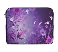 Custodia per computer portatile da 13 pollici Custodia protettiva per laptop viola modello fiore antiurto custodia per computer portatile impermeabile valigetta per computer