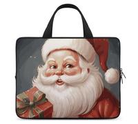 Custodia per computer portatile da 13", ultra sottile, leggera e impermeabile, in neoprene resistente, con motivo Babbo Natale e custodia, con cinghia da polso