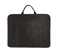 Custodia per computer portatile da 14", design con stampa di geroglifici egizi antichi, ideale per viaggi di lavoro e spostamenti quotidiani