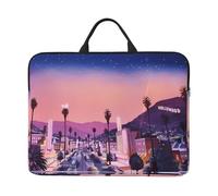 Custodia per computer portatile da 14", design con stampa di Hollywood, ideale per viaggi di lavoro e spostamenti quotidiani