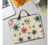 Custodia per computer portatile da 14", leggera, impermeabile, antiurto, morbida, con motivo Atomic Stars, custodia da viaggio per tablet da 13-14 pollici, con manico