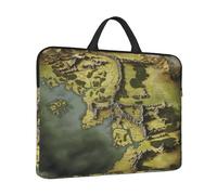 Custodia per computer portatile da 14 pollici antiurto borsa per computer con mappa della Terra di Mezzo Borsa per computer resistente all'acqua Custodia per il trasporto del computer