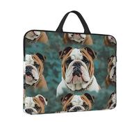 Custodia per computer portatile da 14 pollici antiurto borsa per computer divertente bulldog inglese borsa per computer resistente all'acqua custodia per il trasporto del computer
