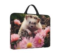 Custodia per computer portatile da 14 pollici antiurto borsa per laptop carino riccio in fiori borsa per computer resistente all'acqua custodia per il trasporto del computer