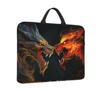 Custodia per computer portatile da 14 pollici antiurto borsa per laptop chic cool due combattimenti ruggente drago borsa per computer resistente all'acqua Custodia per il trasporto del computer