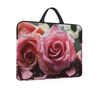 Custodia per computer portatile da 14 pollici antiurto borsa per laptop Love Rose Flower Petalo Borsa per computer resistente all'acqua Custodia per il trasporto del computer