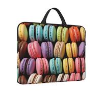 Custodia per computer portatile da 14 pollici antiurto borsa per laptop Macaron biscotti aromatizzati pasticcini borsa per computer resistente all'acqua Custodia per il trasporto del computer