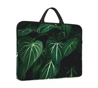 Custodia per computer portatile da 14 pollici antiurto borsa per laptop verde foglie lunghe borsa per computer resistente all'acqua Custodia per il trasporto del computer