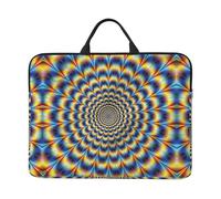 Custodia per computer portatile da 14 pollici, con stampa a spirale, illusione ottica, impermeabile, per uomini e donne