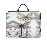 Custodia per computer portatile da 14 pollici, motivo con stampa a tema cosmetici e trucchi, con manico e cerniera, ideale per viaggi, viaggi d'affari, pendolarismo, Libellula moderna, Taglia unica