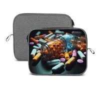 Custodia per computer portatile da 14 pollici, per pillole medicinali, antiurto, custodia da trasporto