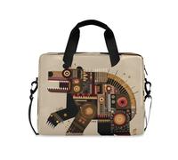 Custodia per computer portatile da 15-16 pollici in poliestere con cerniera Crazy Creature Orso bruno Notebook robotico tasca per computer portatile per viaggi di lavoro