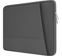 Custodia per computer portatile da 15,6", durevole e rispettosa dell'ambiente, borsa da lavoro in poliestere idrorepellente con tasca per MacBook, Notebook, grigio
