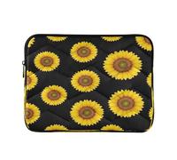 Custodia per computer portatile da 15,6 pollici, con girasoli, colore: giallo brillante