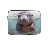 Custodia per computer portatile da 15 pollici Borsa da trasporto antiurto Copertura protettiva ippopotamo cucciolo Custodia per laptop Custodia sottile
