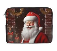 Custodia per computer portatile da 15 pollici Borsa protettiva per laptop Babbo Natale Zoom antiurto Custodia per computer portatile impermeabile Valigetta per computer