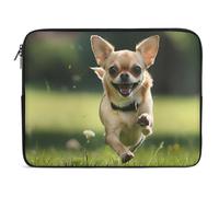 Custodia per computer portatile da 15 pollici con cane chihuahua in esecuzione custodia protettiva resistente agli urti per il trasporto del computer valigetta