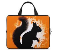 Custodia per computer portatile da 15 pollici con silhouette di scoiattolo carino borsa per computer da uomo donna borsa messenger borsa per il lavoro, graziosa silhouette di scoiattolo, 15 pollici