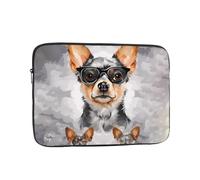Custodia per computer portatile da 15 pollici Custodia per computer antiurto Custodia per computer Chihuahua Cane Occhiali Custodia per Computer Custodia per il trasporto