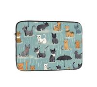 Custodia per computer portatile da 15 pollici, impermeabile, resistente agli urti, custodia da trasporto per notebook che piove gatti e cani, borsa leggera per computer