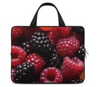 Custodia per computer portatile da 15", ultra sottile e impermeabile, con cinturino da polso, motivo frutti neri e rossi, Stile:, 12inch