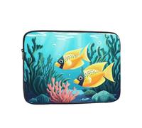 Custodia per computer portatile da 17" con stampa di piccoli animali subacquei | Imbottitura in schiuma di poliestere, resistente agli spruzzi, sottile stampa di piccoli animali subacquei
