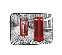 Custodia per computer portatile da 17 pollici, custodia protettiva morbida con stampa cabina telefonica rossa Londra, borsa sottile e leggera appositamente compatibile con MacBook da 17 pollici