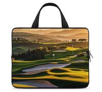Custodia per computer portatile da 17 pollici Golf Vacation Park Alberi Tramonto Colline e Valley Borsa per laptop per uomini donne Borsa per computer Borsa Messenger per lavoro, Golf Vacation Park